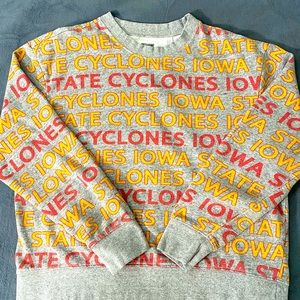 Iowa State Cyclones Youth M Gray & Red Sweatshirt. VTG